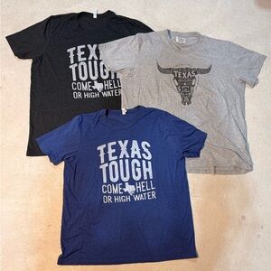 Men's Set of 3 Texas Tees Short Sleeve XL Extra Large